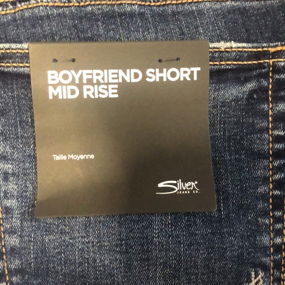 SILVER Brand Boyfriend High Waisted Jean Shorts Distressed Size 20W | NWT - Picture 5 of 6